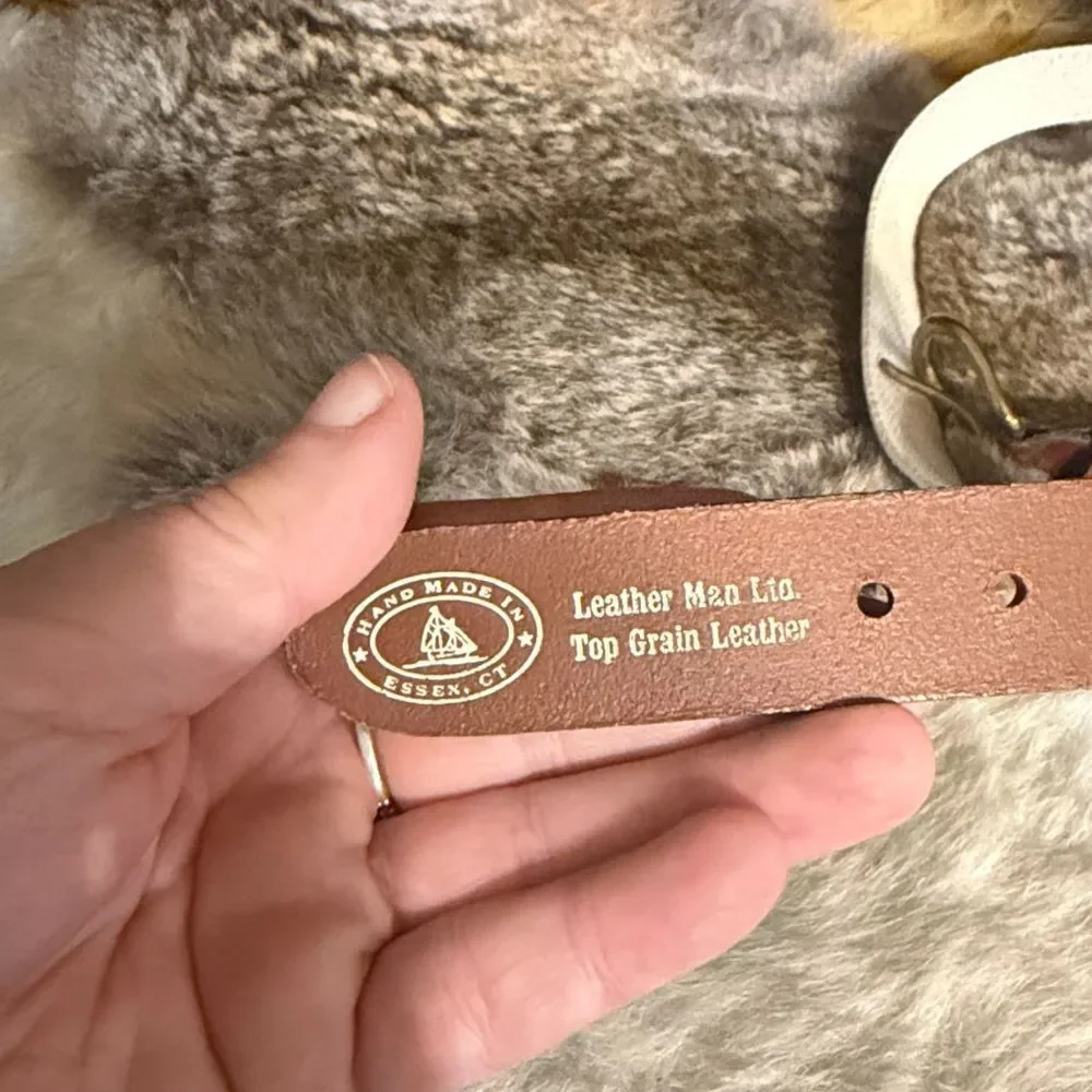 Brown and Green Women's Belt 30/32 (3300)